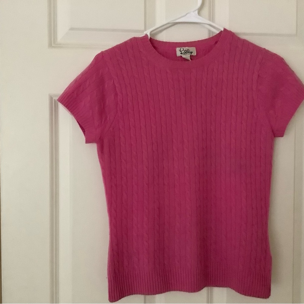 Lilly Pulitzer Pink Cable Knit Sweater